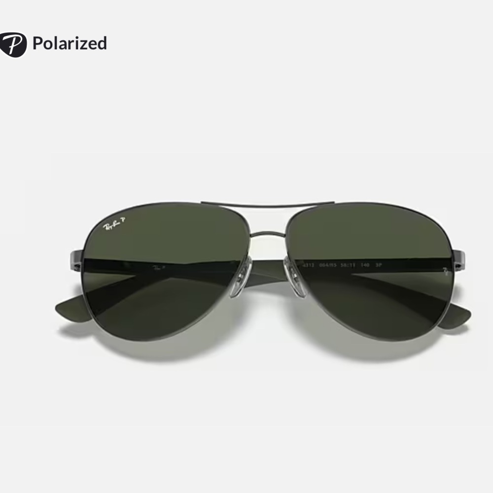 Men's Carbon Fibre RayBan Polarized Aviator Sunglasses